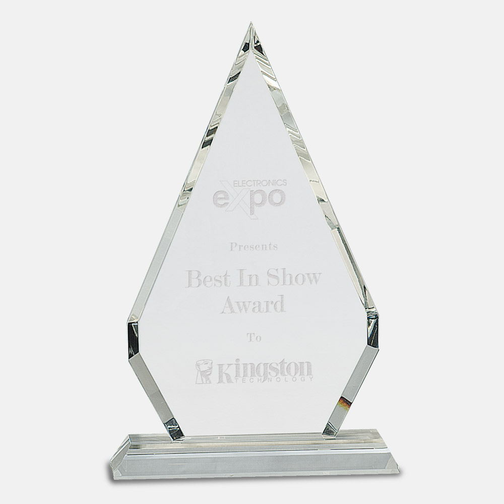 Crystal Diamond on Clear Pedestal Base Awards for Less